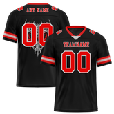 Custom Black Skull Fashion Red Personalized Authentic Football Jersey FBJ02-bc0fbbc